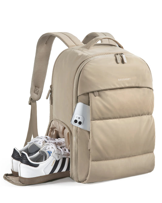 Women's Chic Puffer Traveler Airline Approved Carry On Backpack