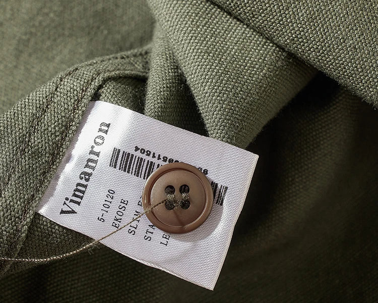 Men's Heritage Canvas Shirt: Contrast Patch Oxford Work wear