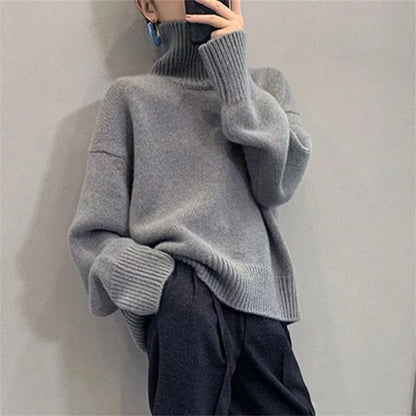 Women's Oversized Turtleneck Pullover