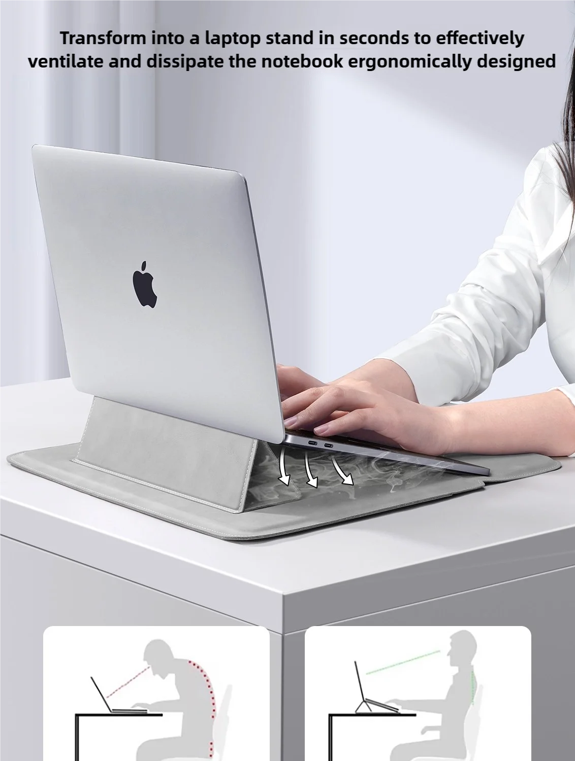 Home & Office : Transformative Laptop Tablet Sleeve Case & Pouch; Desk System