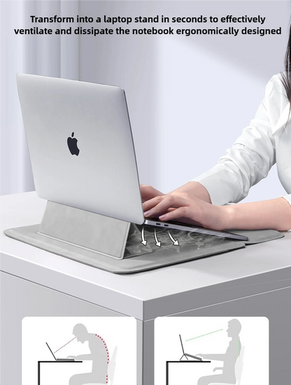 Home & Office : Transformative Laptop Tablet Sleeve Case & Pouch; Desk System