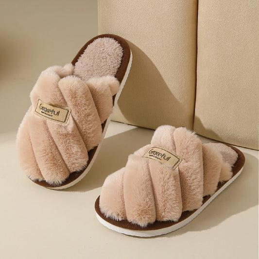 Women's Winter Warm Plush Slippers | Non-Slip, Soft Comfort for Indoor Home