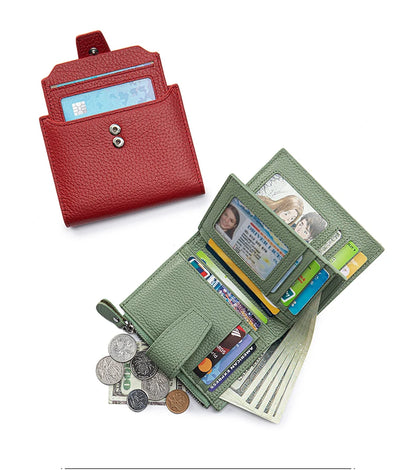 Women's Existentialist Compact RFID Wallet  | Top Grain Leather