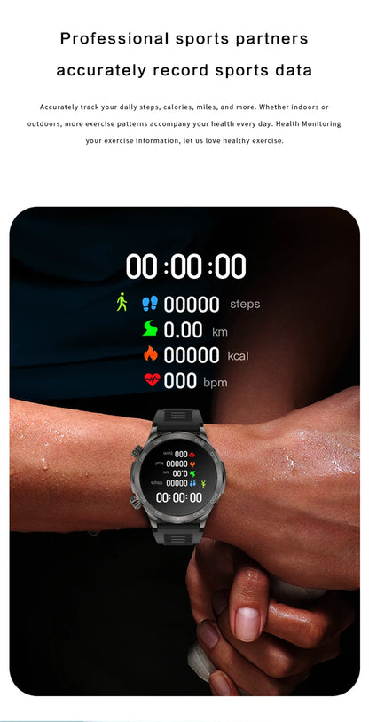 Men's GPS Sports Smartwatch: 1.53" HD Screen, Bluetooth Calling, Compass, & NFC Access