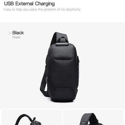 Men's Tripper Anti-Theft Lock Crossbody Messenger Bag