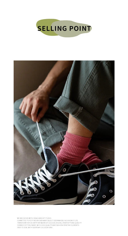 Originals Japanese Double Needles Cotton Long Socks