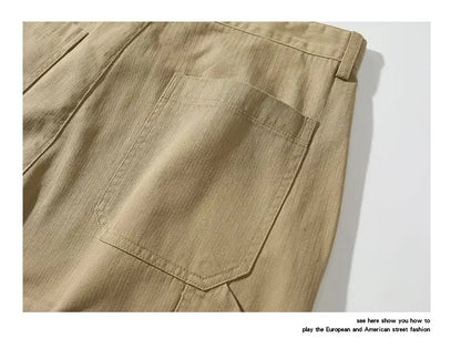 Men’s Cotton Herringbone Utility Short