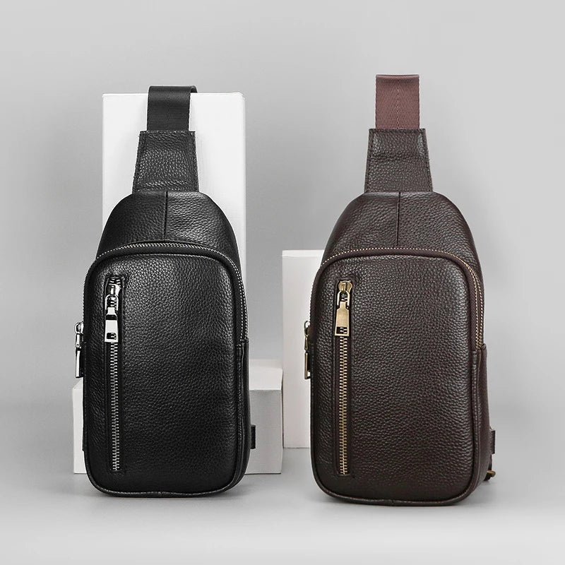 Men's Urban Cross Body Sling Bag in Genuine Leather