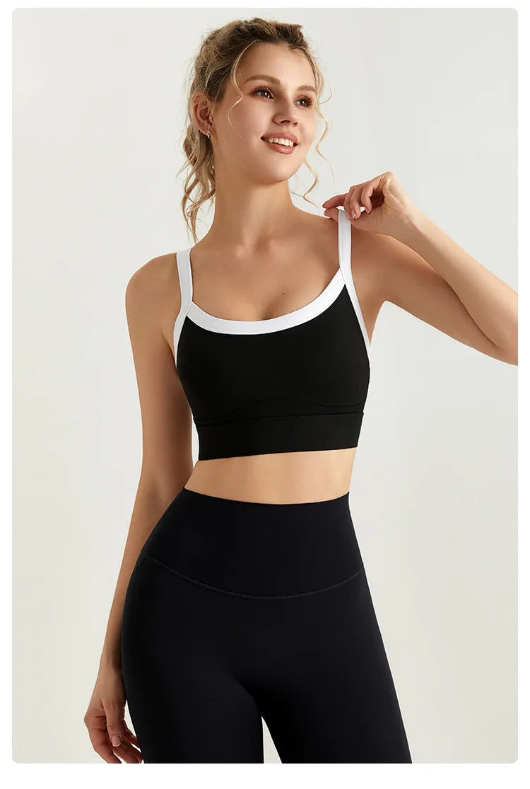 High-Impact Sculpt &amp; Support Yoga Vest Sports Bra