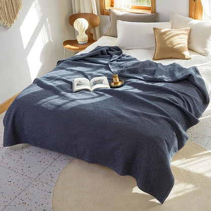 Cloud-Soft All-Season Cocoon 100% Cotton Plaid Blanket