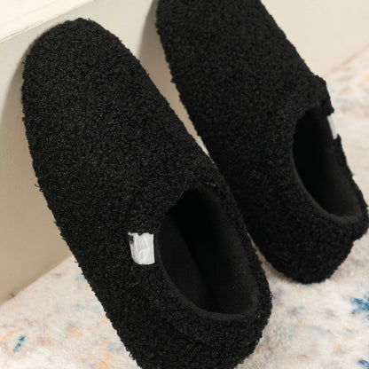 Women's Soft Curly Cozy Loafer Slippers with Polar Fleece Lining