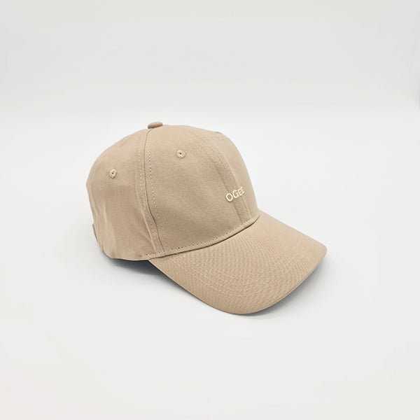 Beige cap on a white background