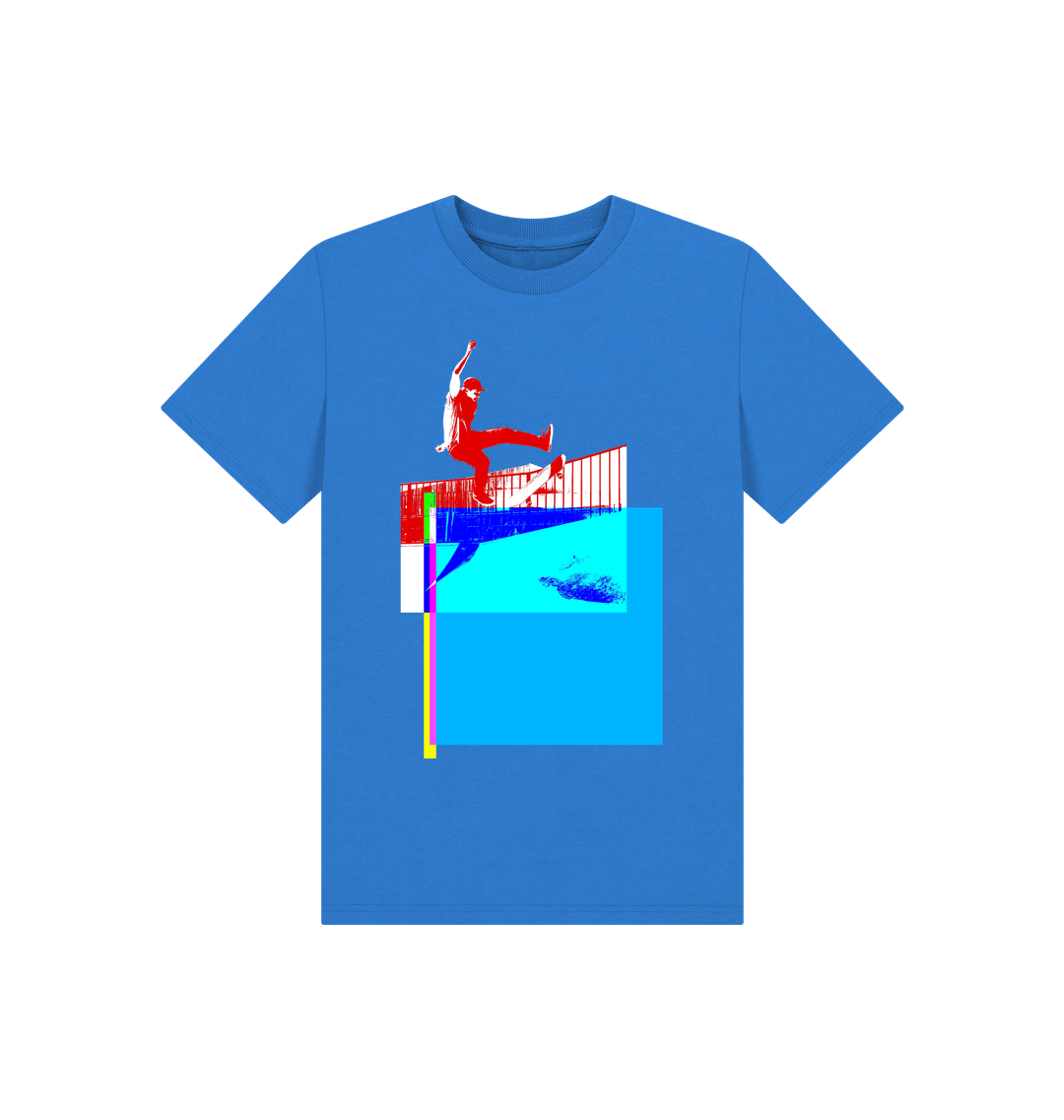 Bright Blue Printed Kids T-Shirt