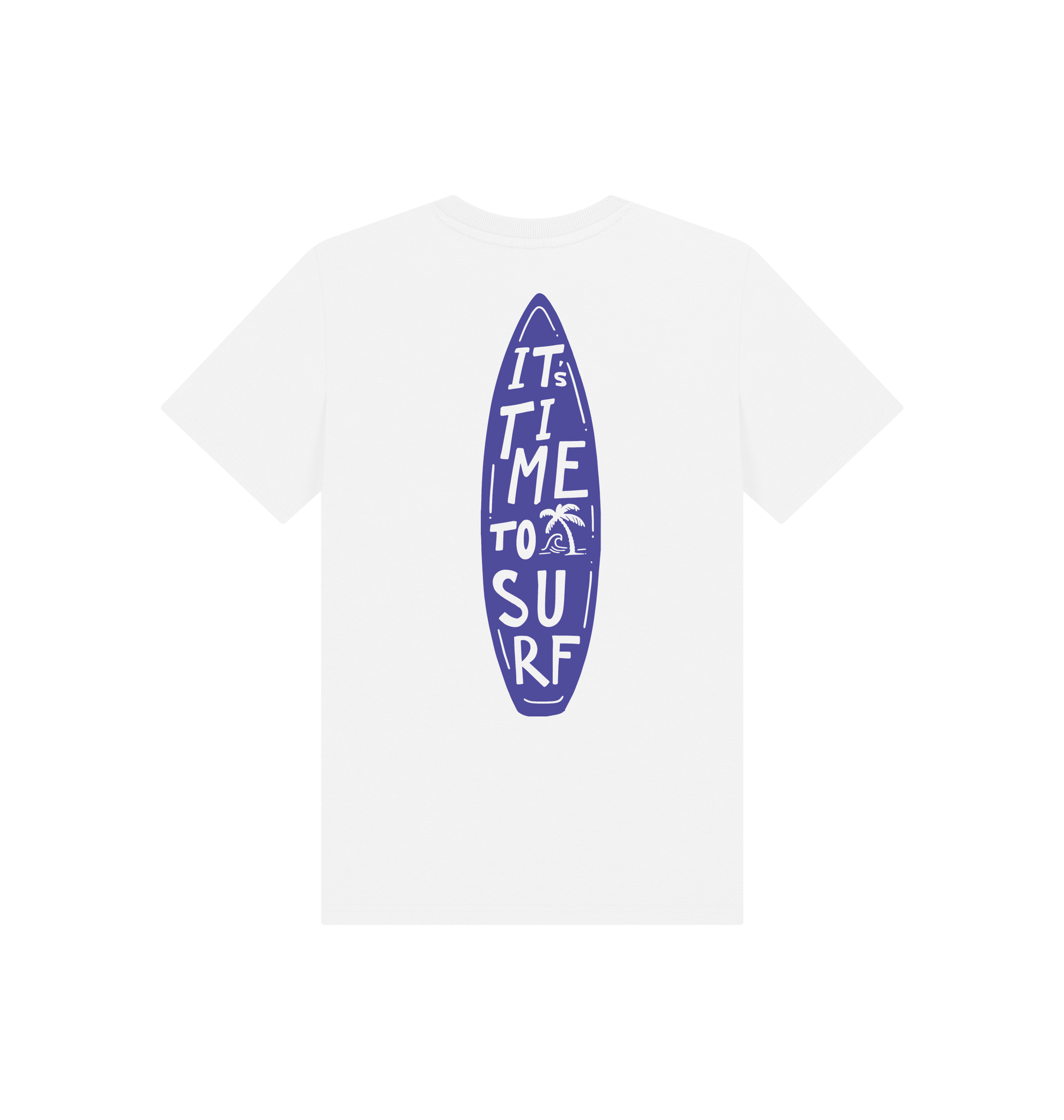 White Printed Kids T-Shirt Back