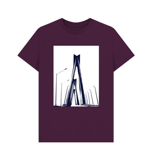 Purple Printed T-shirt Front