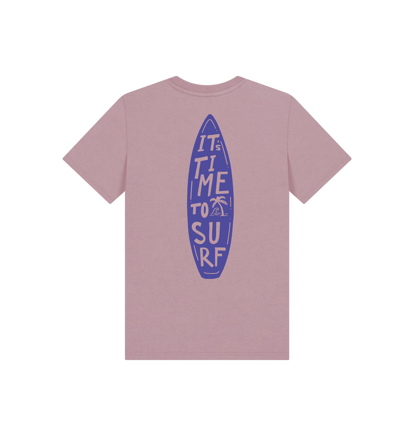Mauve Printed Kids T-Shirt Back