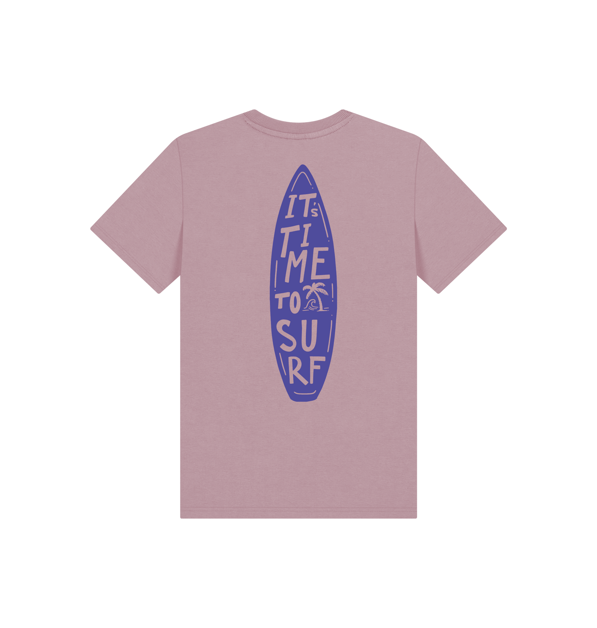 Mauve Printed Kids T-Shirt Back