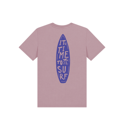 Mauve Printed Kids T-Shirt Back