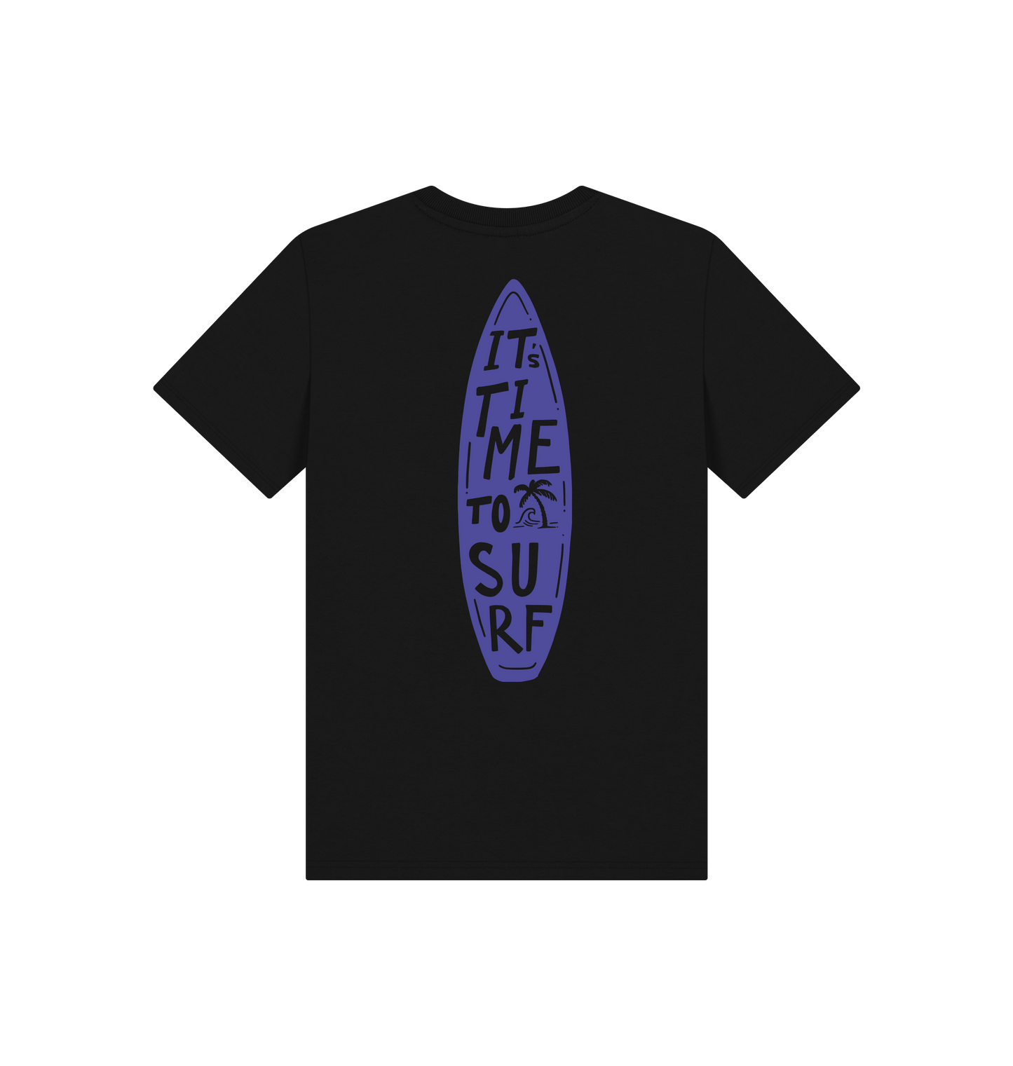 Black Printed Kids T-Shirt Back