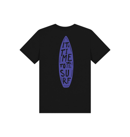 Black Printed Kids T-Shirt Back