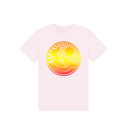 Pink Printed Kids T-Shirt Front