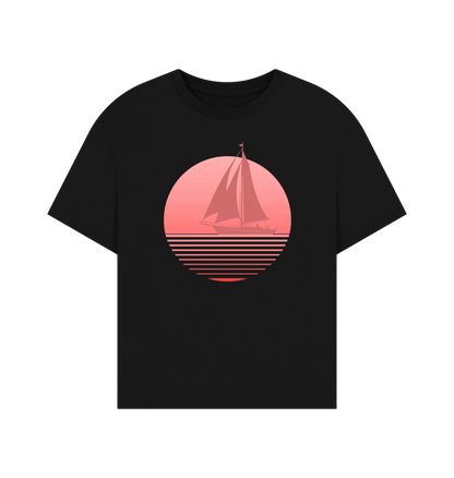 Black Printed T-shirt Front