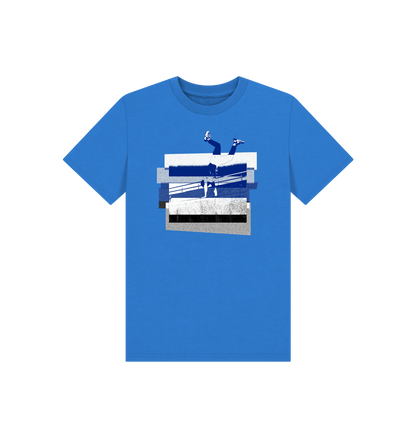 Bright Blue Printed Kids T-Shirt
