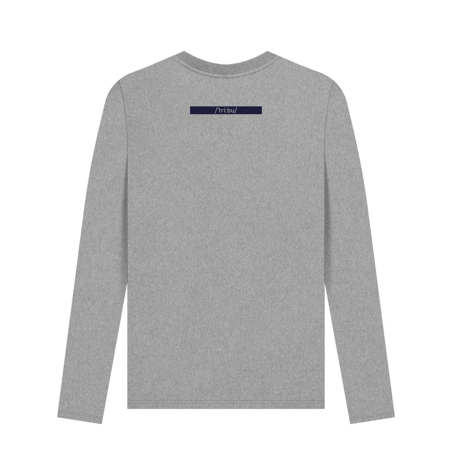 Athletic Grey Printed Long Sleeve T Shirt Back