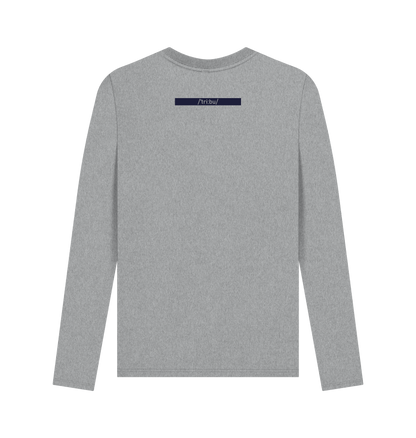 Athletic Grey Printed Long Sleeve T Shirt Back