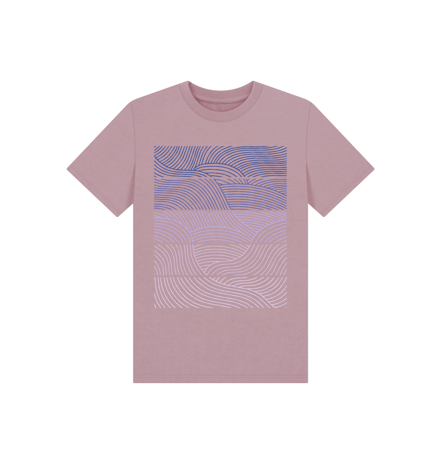 Mauve Printed Kids T-Shirt Front