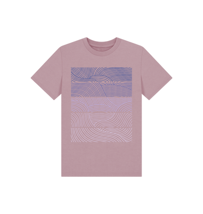 Mauve Printed Kids T-Shirt Front