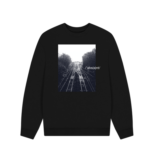 Black Printed Sweater Front