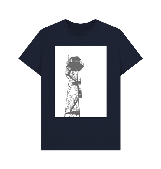 Navy Blue Printed T-shirt Front