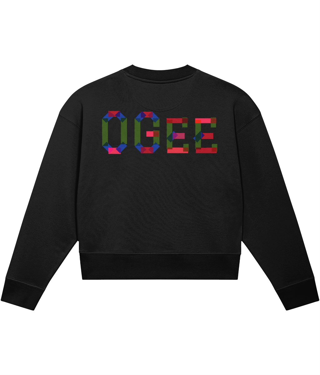 OGEE Women's Cropped Crew Neck Sweatshirt