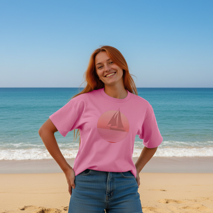 Sunset Sailing 100% Organic Cotton Oversized T-Shirt