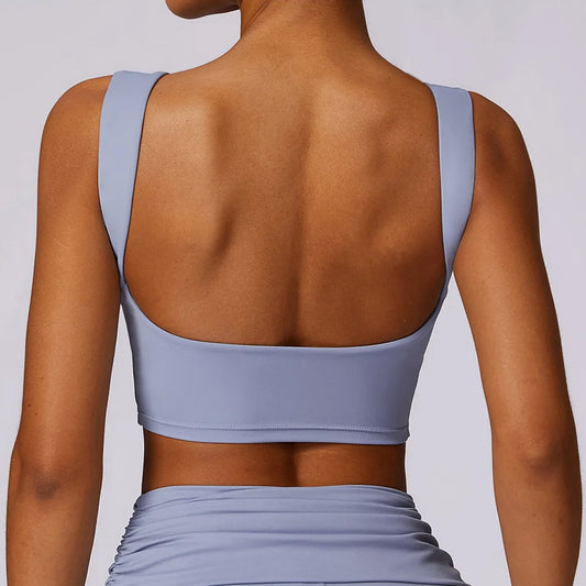 Women's Yoga & Gym Sport Vest | Seamless Knit Crop Top